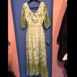Stunning Vintage 1960’s Neiman Marcus Maxi Dress